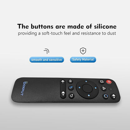 BOXPUT BPR1S Plus Air Mouse Remote BT & 2.4G RF Replacement Remote with USB Receiver and Voice Control Supports 6-Axis Gyro IR Learning for Android TV Box TV Stick Smart Set Top Box