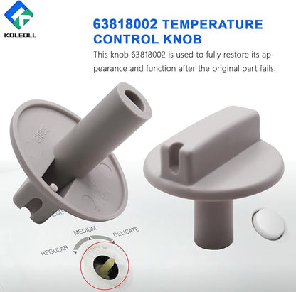 KOLEOLL 2 pcs 63818002 Temp Control Knob Replacement for TPI63818002