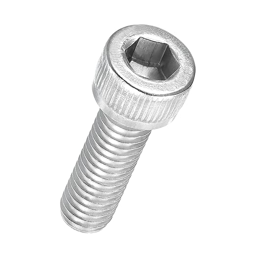 Kozelo 25pcs Socket Head Cap Screws - [M6-1 x 20mm] 304 Stainless Steel Allen Socket Drive for Electrical Motor 3D Printing Fan Engine Replacement Use, Silver