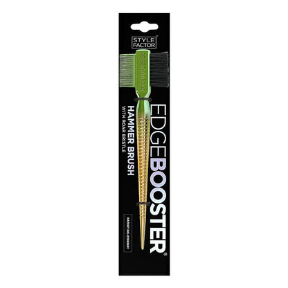 Style Factor EDGE BOOSTER® Hammer Brush Rat Tail– Double-Sided Edge Control Brush & Comb with Boar Bristles – For Edges, Slick Backs, Baby Hair Styling, and Taming Flyaways