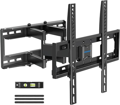 MOUNTUP UL Listed TV Wall Mount, Full Motion TV Mount for Most 26-65 Inch Flat/Curved TVs Fit 16" Wood Stud, Wall Mount TVs Bracket with Dual Swivel Articulating Arm Max VESA 400x400mm up to 88 LBS