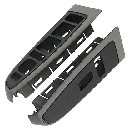 Window Switch Bezel Cover Gray Compatible with Chevy Chevrolet Avalanche Silverado Suburban Tahoe, GMC Sierra Yukon, Cadillac Escalade 2004-2007 89045129 89045121 Window Switch Trim Accessories