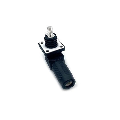 450A Battery Energy Storage Connector, 185mm² High Current Connectors IP67 Waterproof Stud Wiring Power Adapter Quick Plug Terminal Right Angle Plug and Socket (1500V Black)