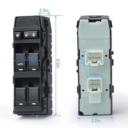 WUANGKI Master Power Window Switch Front Driver Side Compatible with 07-10 Chrysler 200 300 Sebring, Dodge 08-13 Avenger Caliber Charger Magnum Dakota,11-13 Jeep Compass Patriot Replaces OE#4602780AA
