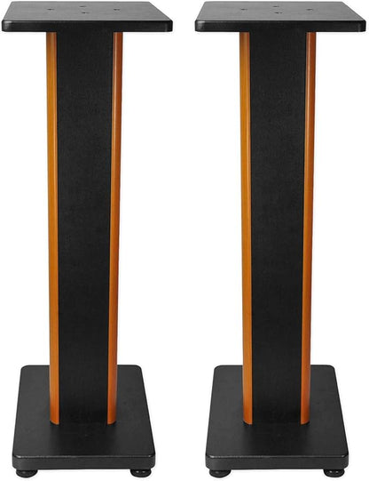 Rockville RHT28C 28" 2-Tone Bookshelf Speaker Stands Surround Sound Home Theater