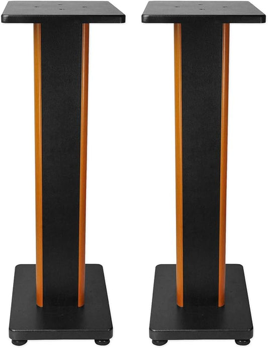 Rockville RHT28C 28" 2-Tone Bookshelf Speaker Stands Surround Sound Home Theater
