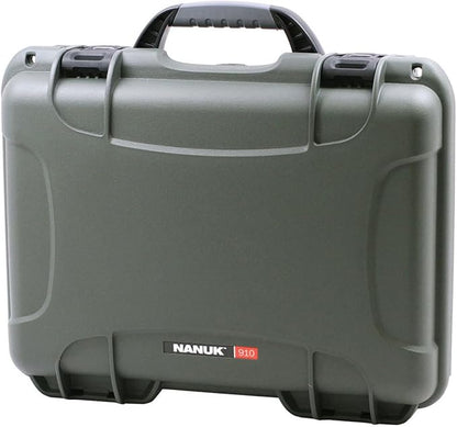 NANUK Medium Series 910 Lightweight NK-7 Resin Waterproof Protective Case for Camcorder or Mirrorless Camera Kit, Olive