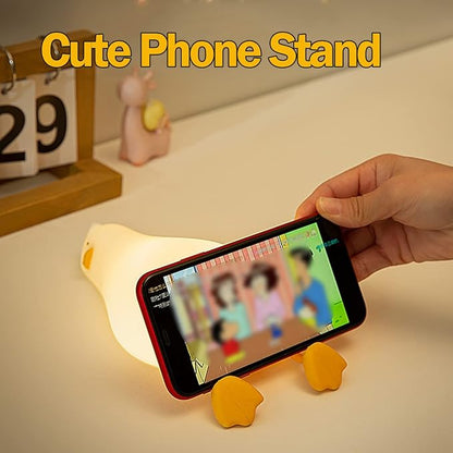 LEDHOLYT Night Light for Kids ,Cute Silicone Nursery Duck Lamp for Baby and Toddler,Fun Animals NightLight for Boys and Girls,Squishy Night Lamp for Bedroom,Kawaii Bedside Lamp for Kids Room