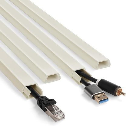 66in YCLYC Wire Covers for Cords Kit, Beige Wall Cord Hider Hide Cords, Cord Covers for Wires on Wall, TV Cable Hider Wall Kit, Easy to Install Cord Cover, Cable Management Wall 4XL16.5 W0.86 H0.43in