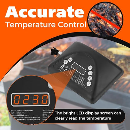 TEENGSE 9907100008 Smoker Thermostat Digital Control Panel Kit, Compatible with Masterbuilt 20071914/20071814/20070511 Top Controller Panel Electric Smoker
