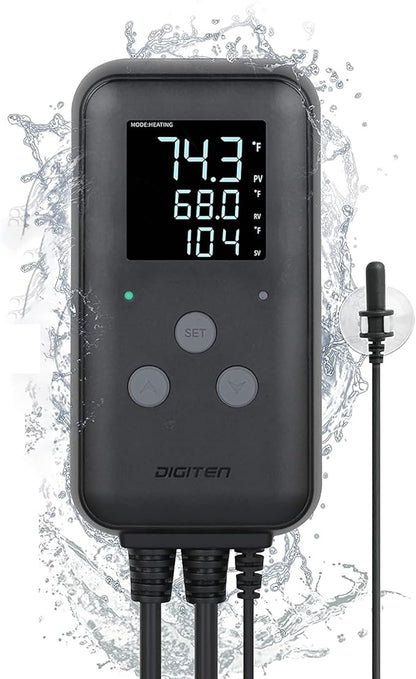 SENSTREE Greenhouse Temperature Controller Digital Waterproof Thermostat for Home Brewing, Fermentation, Breeding, Incubation, Terrarium, Heating & Cooling, 110V 10A 1100W