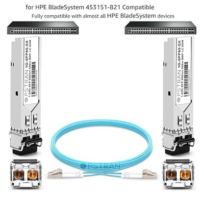 OPSTRAN 1000BASE-SX SFP Optical Transceiver Module Compatible with HPE BladeSystem 453151-B21 850nm 550m DDM Duplex LC MMF 4pcs/Pack