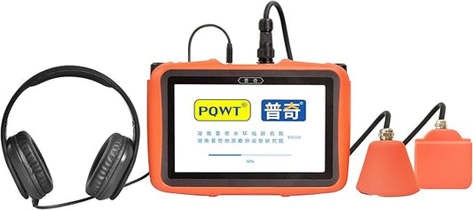 PQWT L50 Underground Water Leak Detectors for Home Wall Water Pipe Detector Machine Multi Sensor Acoustic Pipeline Leakage Detection Kit Noise Reduction Headphone Smart Touchscreen Carry Case
