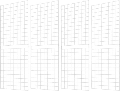7RiversART Grid Wall Commercial Grade Gridwall Panels – Heavy Duty Grid Panel for Any Retail Display Wall Grid 2' Width x 6' Height, White (Pack of 4) Easily Portable