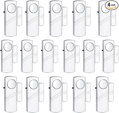 Security Door Window Alarm, 90DB Wireless Sensor Door Window Burglar Alarm, Door Alarms for Kids Safety, Easy Installation Doorbell Alarms for Office House Window Pool (16 Pack)