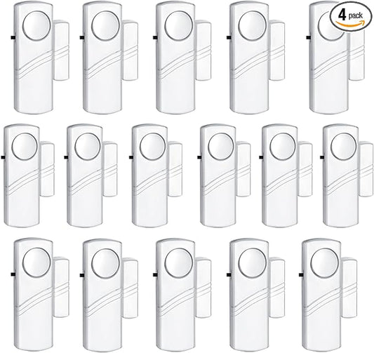 Security Door Window Alarm, 90DB Wireless Sensor Door Window Burglar Alarm, Door Alarms for Kids Safety, Easy Installation Doorbell Alarms for Office House Window Pool (16 Pack)