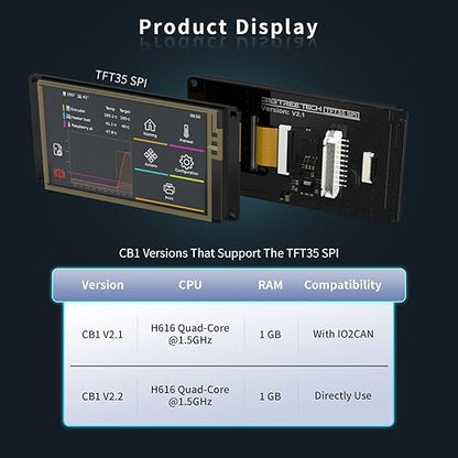 BIGTREETECH TFT35 SPI V2.1 Graphic Smart Display Compatible BTT Manta M8P/M4P/M5P, Manta E3EZ Control Board + CB1 Support Running Klipper Firmware DIY Upgrade 3D Printer