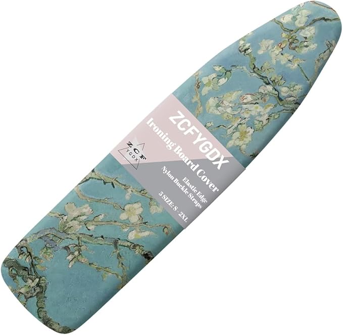 ZCFYGDX William Morris Prints Ironing Board Cover 3 Nylon Buckle Fastening Easy to Install Iron Decor Covers Standard with Elastic Edge Scorch Resistant Protective Covers for Iron Board 15x48 Inch