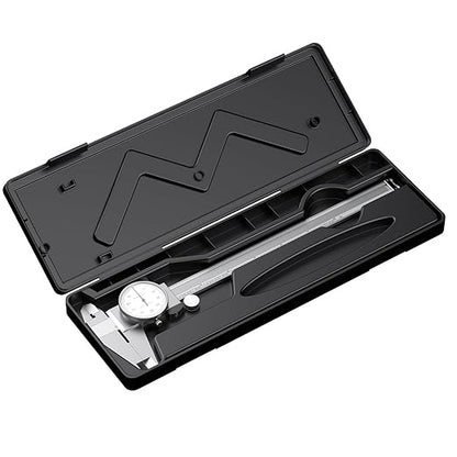 HDLNKAK Dial Caliper Shockproof Dial Caliper Precision Caliper with Watch 0-9" Range, 0.001” Resolution 6 Inch with 0.001" Precision Calipers 4-Way Measurement with Plastic Case