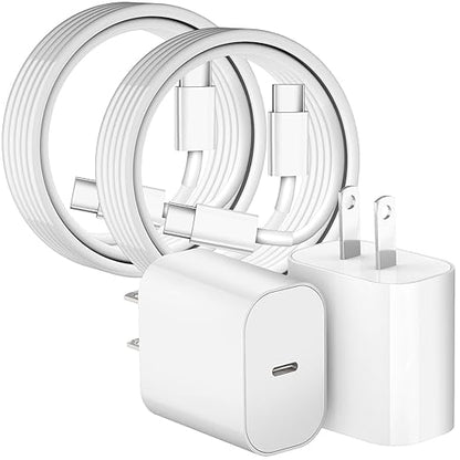 iPhone 16 Pro Charger Fast Charging 20W USB C Charger Block,2Pack Quick Type C Chargers with 6FT USB C Charging Cable Cord for iPhone 16 Pro Max/16 Pro/16e/16/iPhone 15 Pro Max/15 Pro/15 Plus,iPad Pro