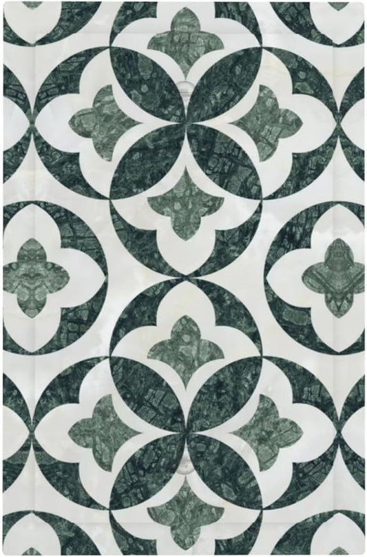 Bvtewkhz Green Luxury Modern Cubic Marble No Device Single Blank Decorative Light Switch Covers Electrical Faceplate Switch Plates for Bathroom Kitchen Home