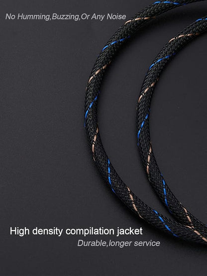 JORZOR Audiophile RCA to 2RCA Subwoofer Cable,1 RCA Male to 2 RCA Male Audio Cable RCA Y-Adapter,Oxygen-Free Copper,Nylon Braided Jacket (3M(9.9FT)) (RANHANG1)