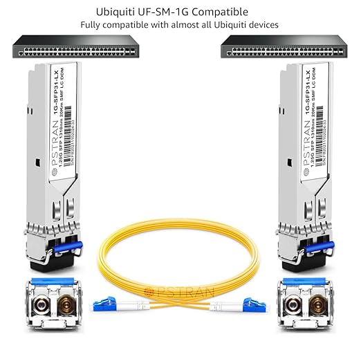 OPSTRAN 1000BASE-LX/LH SFP Optical Transceiver Module Compatible with Ubiquiti UF-SM-1G 1310nm 20km DDM Duplex LC SMF