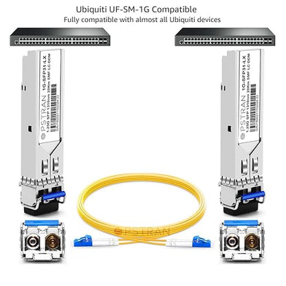 OPSTRAN 1000BASE-LX/LH SFP Optical Transceiver Module Compatible with Ubiquiti UF-SM-1G 1310nm 20km DDM Duplex LC SMF