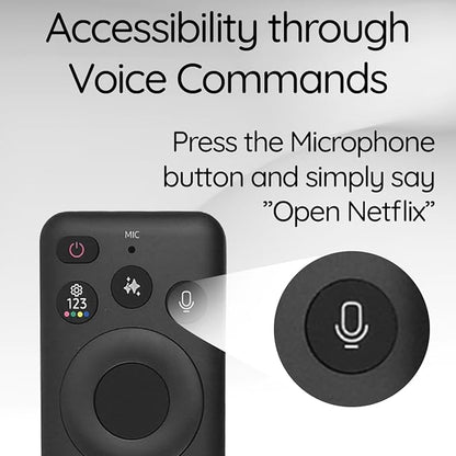 Ceybo Original Solar Voice Remote Control Replacement with YouTube Netflix Shortcut for Samsung Smart TVs, Compatible with Neo QLED 8K, QLED (BN59-01480A)