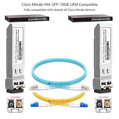 OPSTRAN 10GBASE-LRM SFP+ Optical Transceiver Module Compatible with Cisco Meraki MA-SFP-10GB-LRM 1310nm 220m DDM Duplex LC MMF