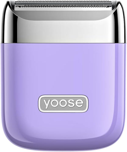 yoose Electric Razors for Women, IPX7 Alloy Body Bikini Trimmer for Women (USB-C, Trimmer Comb, Multi Shaving Modes), Portable Size, Taro Purple