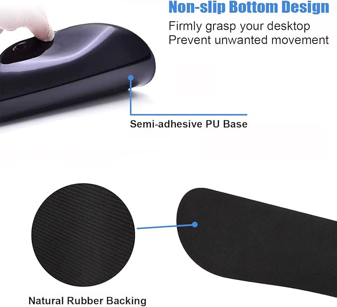 Keyboard Wrist Rest + Mouse Pad Wrist Support Set with Coasters, Non-Slip PU Base Ergonomic Mousepad for Home Office Working Studying Easy Typing & Pain Relief, Quote Bible Verses Psalm 46:5