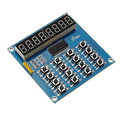 2PCS TM1638 LED Display 8Bit Digital Tube Module 16 Keys 3-Wire Control Keyboard for Arduino DIY