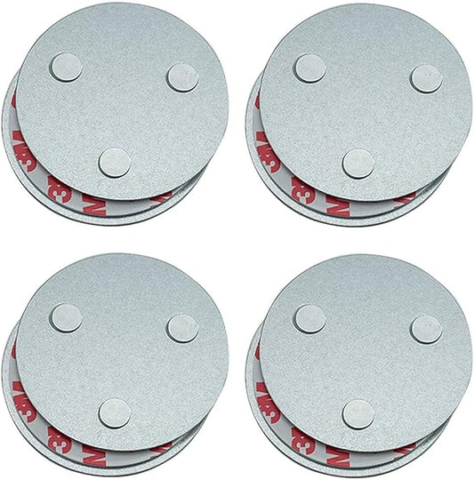 meioro Magnetic Smoke Detector Installation Tool,Quick and Easy Fastening Ceiling Mounted Kit for Smoke Alarm Ø 70mm,No Need Drill 10 Seconds Install Smoke Sensors(4 pcs)