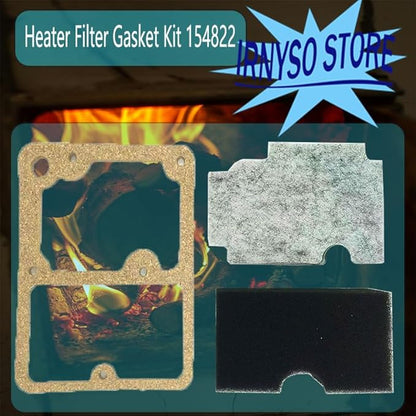 Irnyso Replacement Heater Filter Gasket Kit 154822 output filter154003, input filter 147019 ， gasket 147012 Fits Toro, Lawn Boy, Port Heat、 Mr Heater, All Pro and Universal oil fired heaters