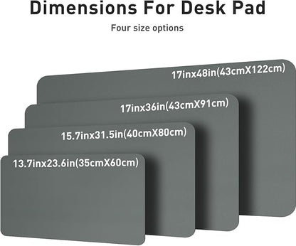 Aothia Leather Desk Pad Protector, Office Desk Mat, Large Mouse Pad, Non-Slip PU Leather Desk Blotter, Laptop Desk Pad, Waterproof Desk Writing Pad for Office and Home (Jungle Green, 31.5" x 15.7")
