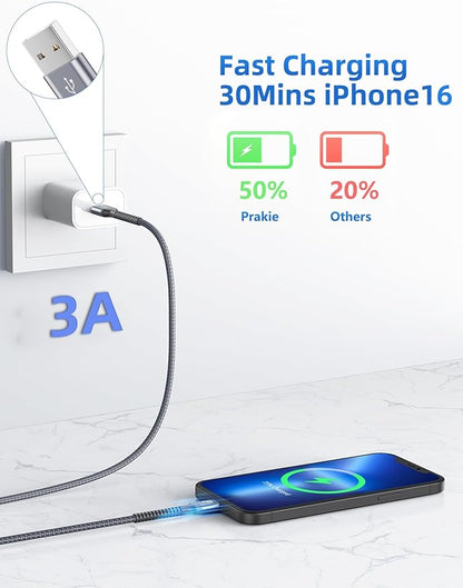 USB A to USB C for Carplay USB C Cable 3FT, Car Charger Cable 2Pack Short Type C Fast Charging Cord Upgraded Extra Durable USBC Cord Compatible with iPhone 17 16 15 Pro Max/Samsung Galaxy S23 and More