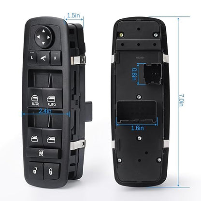 WUANGKI Power Master Window Switch Front Left Driver Side | 3+0 Pins | Compatible with 2012-2016 Chrysler Town, 2012-2016 Country, 2012-2019 Dodge Grand Caravan, Replace OE 68110872AA