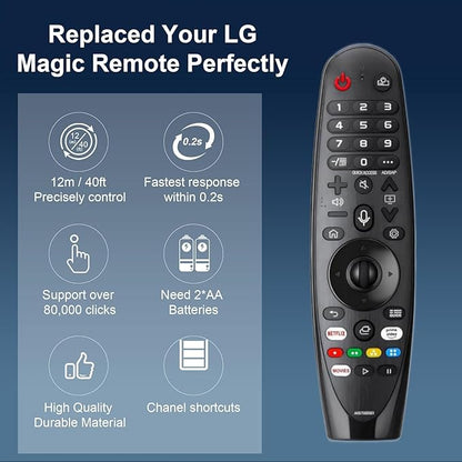 Remote Replacement Control compitable with LG Smart TV Magic Remote, AKB7585501 Universal Compatible with All Models for LG TV（NO Voice Function No Pointer Function）