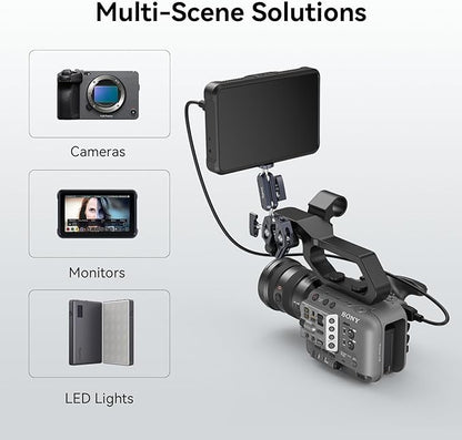 SMALLRIG Crab-Shaped Super Clamp, Camera Mount, 1/4"-20, 3/8"-16 Threaded Holes, 7.7lbs/3.5kg Payload, Compatible with Cameras, Monitors, LED Lights, etc.