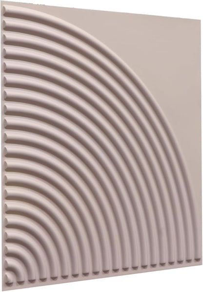 From Plain To Beautiful In Hours 9002 Arc Swell PVC 12 in x 12 in Peel and Stick Wall Panels (Covers / 10 sq.ft), Dawn Pink, 10 Piece