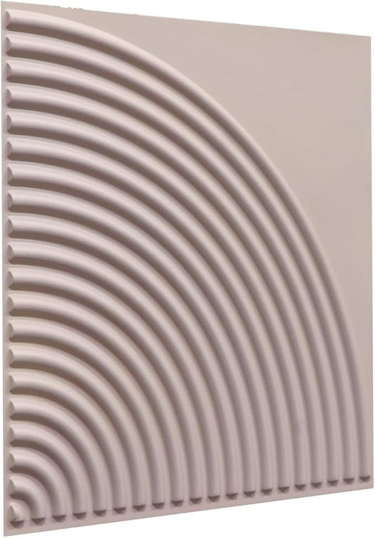 From Plain To Beautiful In Hours 9002 Arc Swell PVC 12 in x 12 in Peel and Stick Wall Panels (Covers / 10 sq.ft), Dawn Pink, 10 Piece