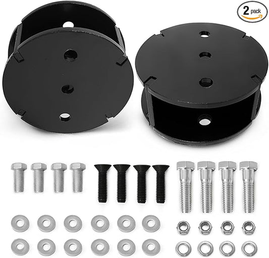 FLOVENTIS 2" Straight Air Helper Spring Spacer, Heavy-Duty Steel Compatible with Ford F150/F250/F350, Chevy, GMC, Ram, Toyota Air Springs Lift Spacer (7X1268)