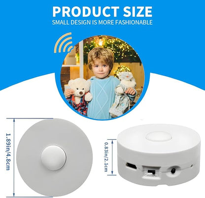 JRGKJCP 16 Minutes Voice Recorder, Record Custom Message for Crafts, Stuffed Bear, Baby Doll, and Pillow (2Pack + White)