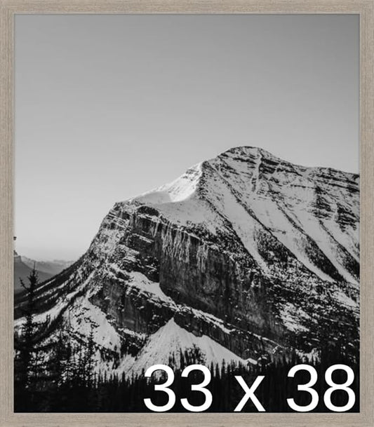 Frame It Easy 33 x 38 Rustic Gray Wood Frame (Derby)