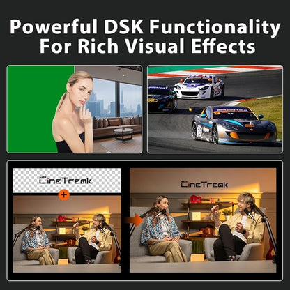 Stream SH 2HDMI & 2SDI Pro Video Switcher Mixer - PTZ Control, Dual-Format Live Streaming, Studio Effects & NDI Updatable