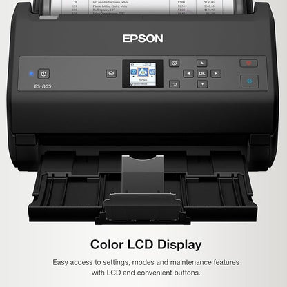 Epson Workforce ES-865 High Speed Color Duplex Document Scanner with Twain Driver