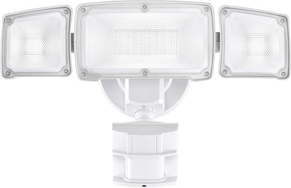 AWSENS 40W LED Security Lights Motion Sensor Light Outdoor, 180 Degree, 4000LM, 5000K, ETL Water Resistant, 3 Head Motion Detected Flood Light for Garage, Yard, Porch (White)