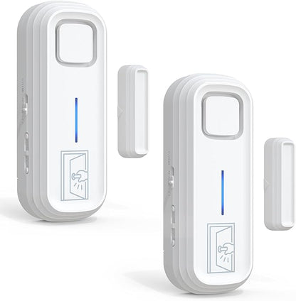 Sanjie Door Alarm with Instant and Delayed Alerts 30s/1min/2min/4min, Door Window Ajar Alarms for Kids Safety/Home Security, Volume 0-120dB, Left Open Alert for Freezer Fridge Home, 2 Sensor