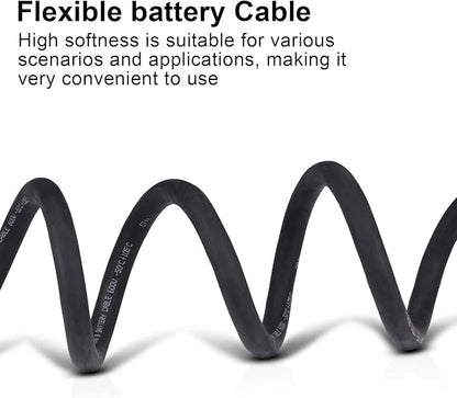 Shirbly 4/0 Gauge Battery Cable,20FT Black 4/0 AWG Pure Copper Wire Welding Cable, for Automotive, Battery, Solar and Generator, Standard USA OFC Wire